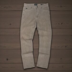 RVCA Corduroy Pants Men's 28 Brown Dagger Fit Stretch Straight‎ Leg Skate Style